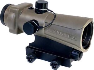 Lucid Optics HD7 Gen3 34mm tan red dot sight mounted on Picatinny rail