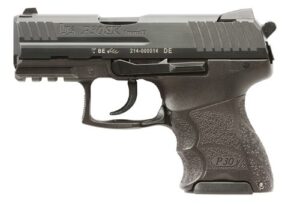 H&K P30SK V3 9mm 3.27in subcompact pistol, black polymer frame and black slide