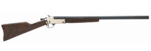 Henry H015B-20 single shot 20 gauge shotgun, 26 inch barrel, polished brass receiver, walnut stock