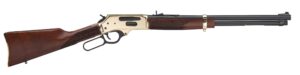 Henry Side Gate Lever Action Rifle .30-30 Win 20 inch blued barrel polished brass receiver walnut stock