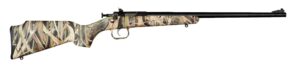 Keystone Crickett .22 LR bolt-action rifle with Mossy Oak Shadow Grass Blades synthetic stock and blued metal