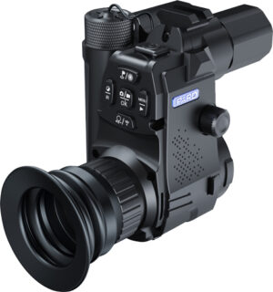 PARD NV007SP850LRF clip-on night vision scope with 14.50mm objective and integrated LRF