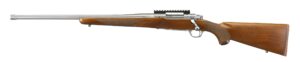 Ruger Hawkeye Hunter left-hand 6.5 Creedmoor 22in satin stainless threaded barrel walnut stock