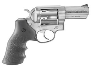 Ruger GP100 .357 Magnum 3-inch Satin Stainless Revolver with Hogue Monogrip