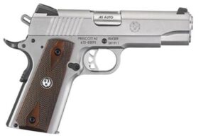 Ruger SR1911 Commander .45 ACP 4.25in stainless pistol with hardwood grips