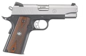 Ruger SR1911 Lightweight Commander .45 ACP 4.25 in bi-tone pistol with Novak 3-dot sights
