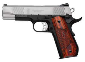 Smith & Wesson SW1911SC E-Series .45 ACP two-tone pistol with wooden laminate grips