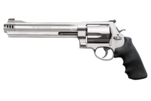Smith & Wesson 460XVR revolver, satin stainless finish, black synthetic grip, 5-shot cylinder
