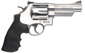 Smith & Wesson Model 629 stainless .44 Magnum 6-round revolver with black synthetic grip