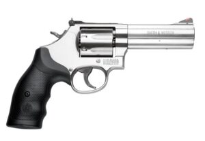 Smith & Wesson 686 Plus stainless 4-inch .357 Magnum revolver with synthetic grip