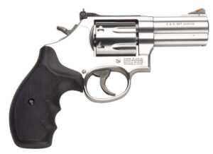 Smith & Wesson 686 Plus 3in 7-round satin stainless revolver with black rubber grip