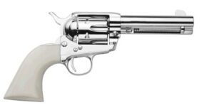 Traditions SAT73-131 1873 Single Action Revolver .45 Long Colt nickel finish white grips