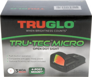 TruGlo Tru-Tec Micro 3-MOA red dot sight 23x17mm with Remington receiver mount