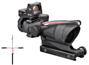 Trijicon ACOG 4x32 TA31-C-100550 illuminated red crosshair with RMR Type 2