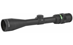 Trijicon AccuPoint 3-9x40mm scope with illuminated green triangle post reticle