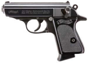 Walther PPK .380 ACP 3.3in blued pistol with black synthetic grips