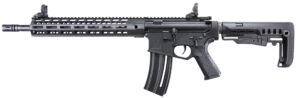 Walther Tac R1 .22 LR 16.1 inch black AR-style rifle side view with M-LOK handguard