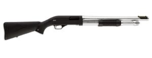 Winchester SXP Marine Defender 20 gauge pump shotgun, 18 in barrel, matte hard chrome, black synthetic stock