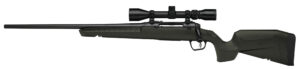 Savage Axis 2 XP .308 Win 22 inch left-hand rifle with green synthetic stock and mounted 3-9x40 scope