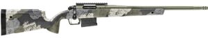Springfield Armory Model 2020 Waypoint 6.5 Creedmoor rifle with 22 inch fluted barrel and evergreen camo carbon-fiber stock