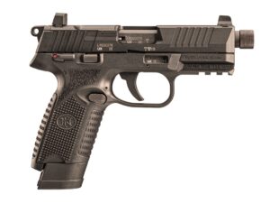 FN 502 Tactical .22 LR pistol with 4.6 inch threaded barrel in black