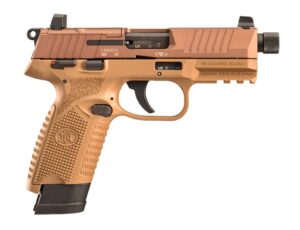 FN 502 Tactical .22 LR FDE 4.6 inch threaded barrel with two 10-round magazines