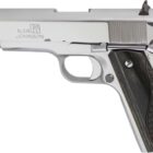 Iver Johnson 1911A138CHRW 1911 A1 Government .38 Super 5 inch chrome with black wood grips
