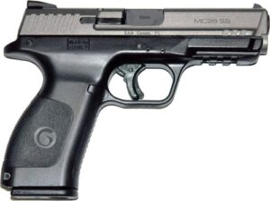 EAA Girsan MC28 SA 9mm 4.25 inch two-tone polymer-frame pistol side view