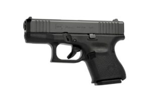 Glock G26 Gen5 9mm subcompact pistol with front slide serrations and three 10-round magazines
