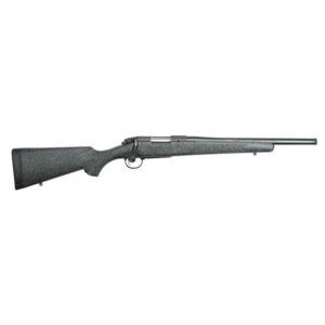 Bergara B-14 Ridge SP 18-inch threaded barrel rifle in Graphite Black Cerakote with gray-speckled synthetic stock