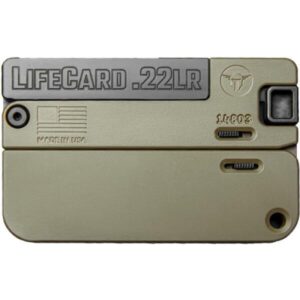 Trailblazer LifeCard .22 LR single-action folding pistol with polymer handle in Noveske Bazooka Green