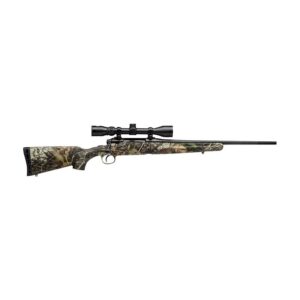 Savage Axis XP Compact 6.5 Creedmoor camo rifle with 20 inch barrel and mounted scope