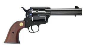 Chiappa 1873 SAA .22 LR 4.75 in blued revolver with wood grips