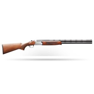 Charles Daly 202 12ga 28in over-under shotgun with checkered walnut stock and engraved silver receiver
