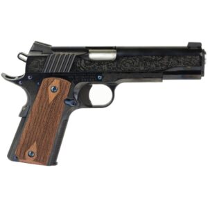 Standard Manufacturing 1911 .45 ACP 5 inch blued engraved pistol with rosewood grips