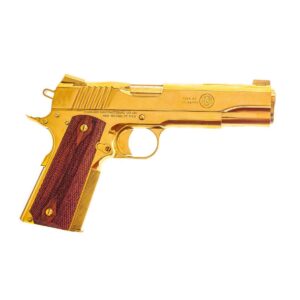 Standard Manufacturing Standard 1911 .45 ACP 5-inch barrel TiN gold finish with hardwood grips