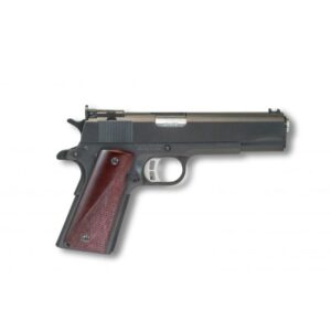 Fusion Firearms Freedom Series 1911 Gold 9mm 5-inch target pistol with red cocobolo grips