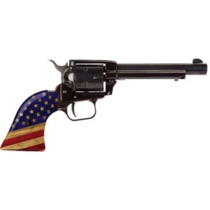 Heritage Rough Rider .22 LR 4.75 inch blued revolver with Gold USA Flag grips
