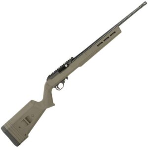 Black Rain Ordnance Hunter .22 LR rifle with Magpul Hunter X-22 stock in olive drab green
