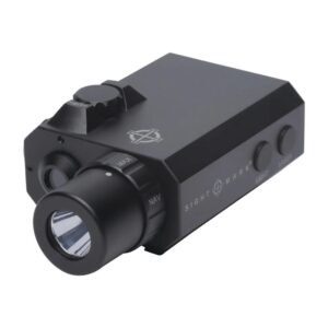Sightmark LoPro Mini Combo SM25012 matte black weaponlight with green laser mounted on Picatinny rail