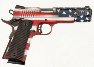 Citadel CITC45FSPUSA 1911 .45 ACP 5 inch American Flag Cerakote Novak sights black G10