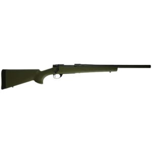 Howa M1500 Hogue .308 Win 20in threaded barrel green Hogue OverMolded stock right-side view