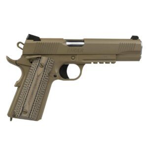 Tisas 1911 Raider Duty .45 ACP 5-inch FDE Cerakote pistol with G10 grips