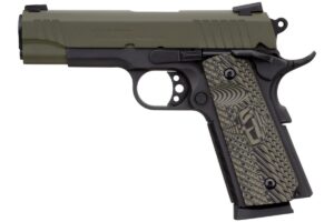 Taurus PT1911 Commander Cerakote Mill-Spec Green .45 ACP pistol with VZ grips