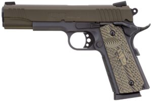 Taurus 1191101MGVZ 1911 .45 ACP 5 inch barrel Mil-Spec green Cerakote slide Brown VZ grips