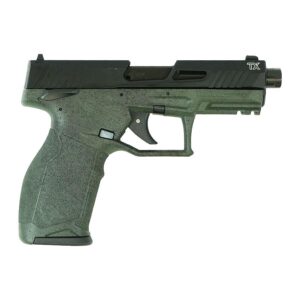 Taurus TX22 Gen 2 .22 LR pistol ODG splatter frame black slide two magazines