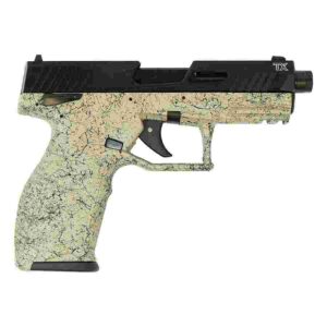 Taurus TX22 Gen 2 .22 LR pistol FDE splatter frame black slide threaded muzzle