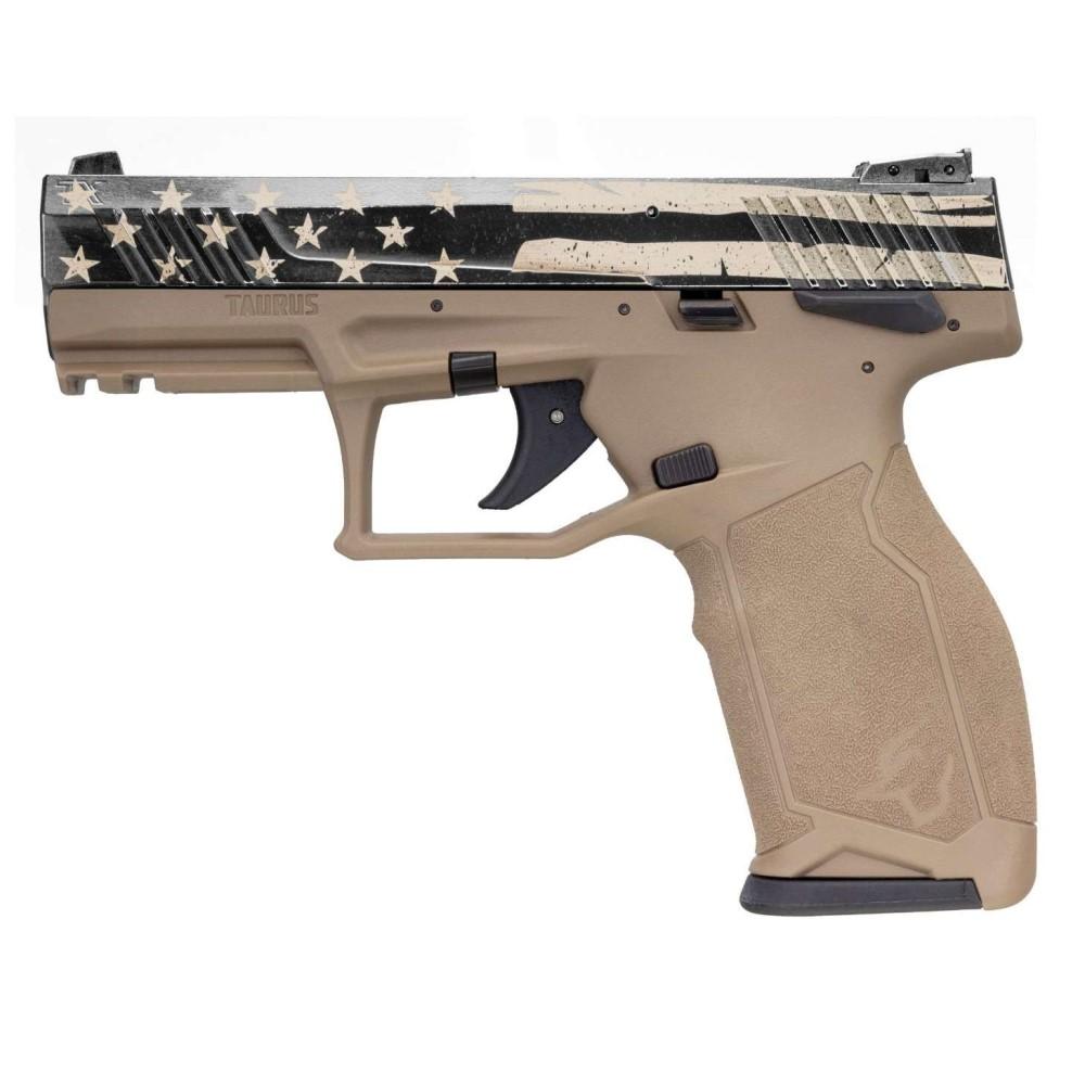 Taurus TX22 1-TX22141-10USD | .22 LR | 4.10" FDE US Flag