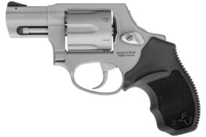 Taurus 856CH 2-inch stainless revolver with concealed hammer and black rubber grips