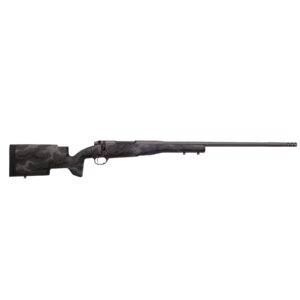 Weatherby MKV Accumark Pro 6.5 Creedmoor rifle with carbon fiber stock and Tungsten Cerakote finish